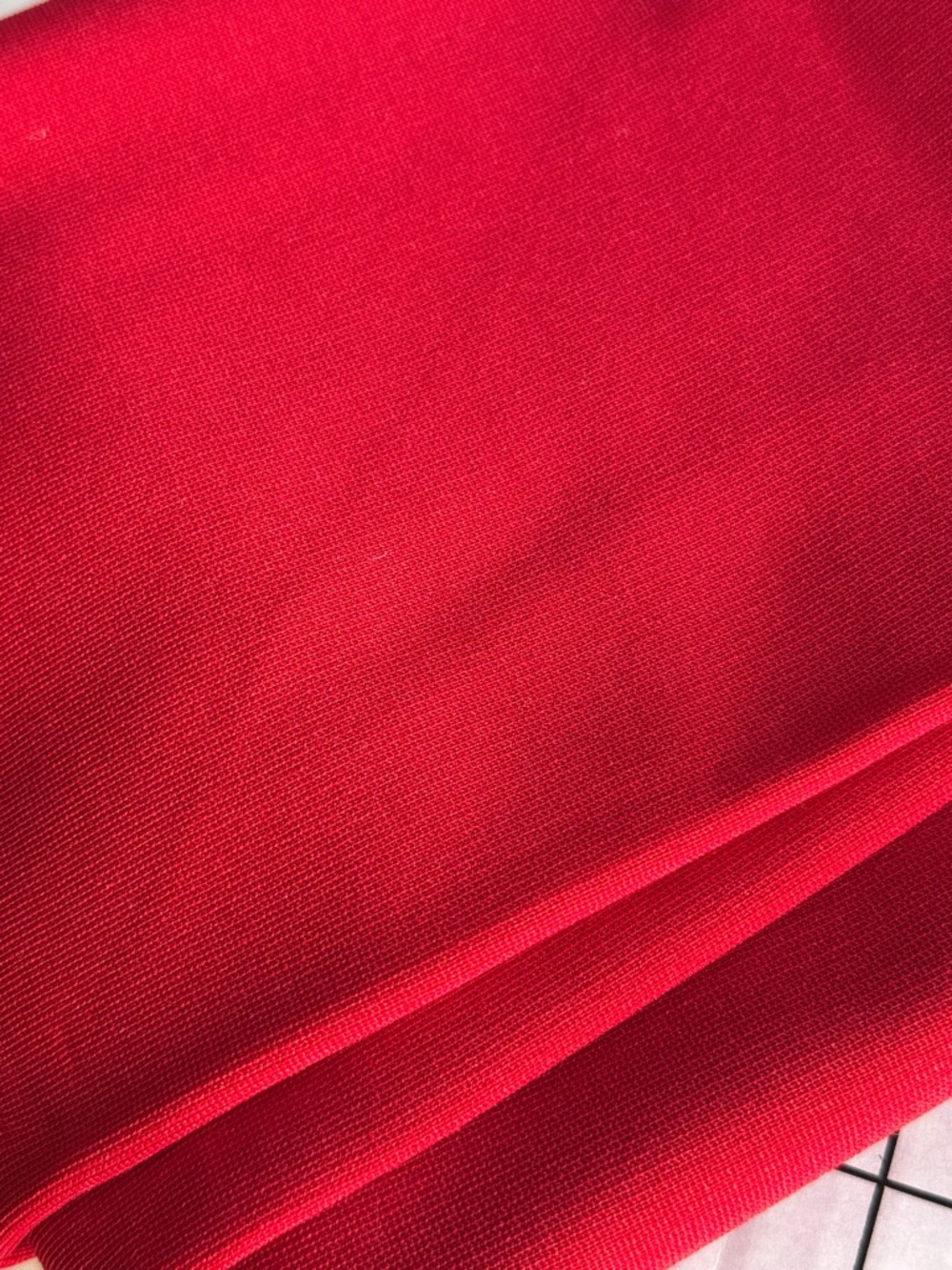 Red Gaberdine Fabric 7/8 Yard x 58” Medium Weight Suiting - Picture 2 of 11